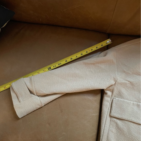 H&M bomber overcoat chore jacket large pockets off white cream shirt minimal - Picture 12 of 13